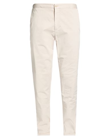 Man Pants Off white Size 36 Cotton, Elastane