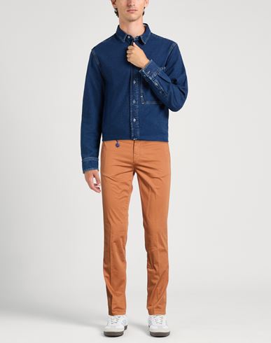 Man Pants Tan Size 32 Cotton, Elastane