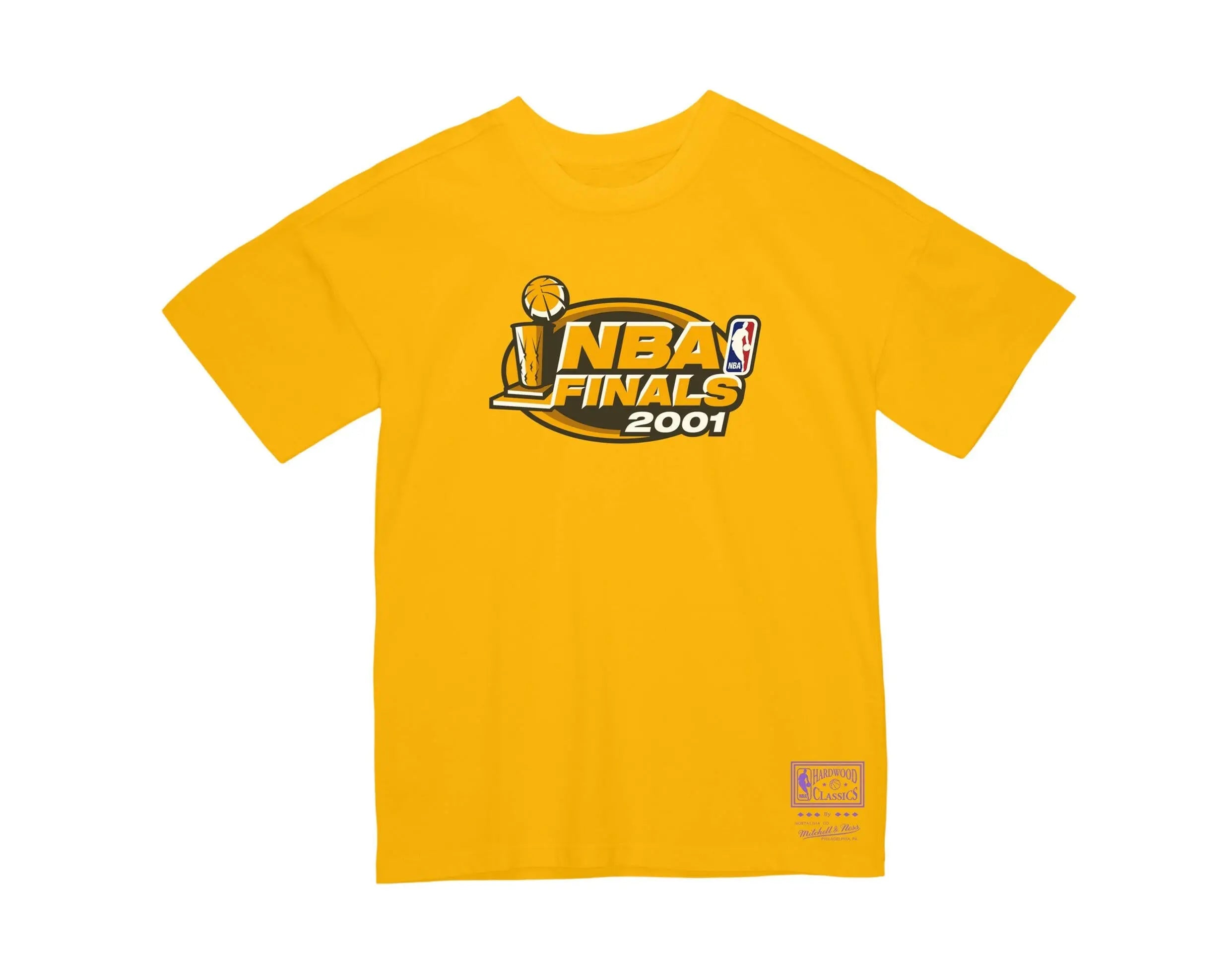 Los Angeles Lakers QS 2001 Finals Men T-Shirt Yellow