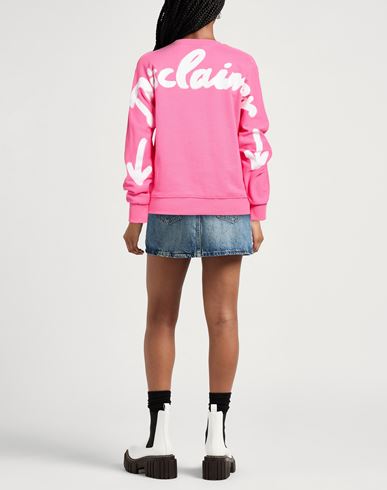 Woman Sweatshirt Fuchsia Size XS Cotton