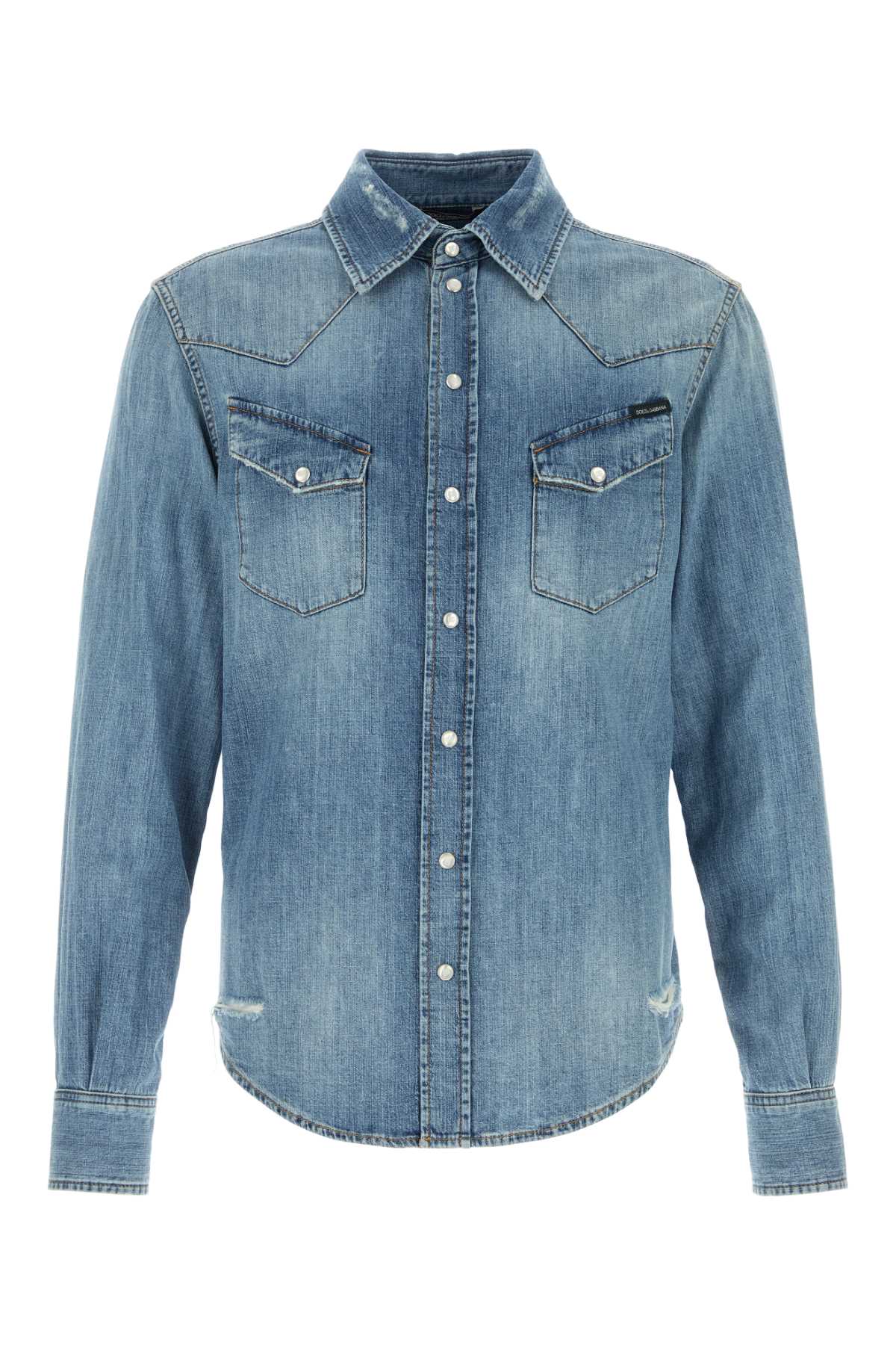 Denim Western Shirt — Blue