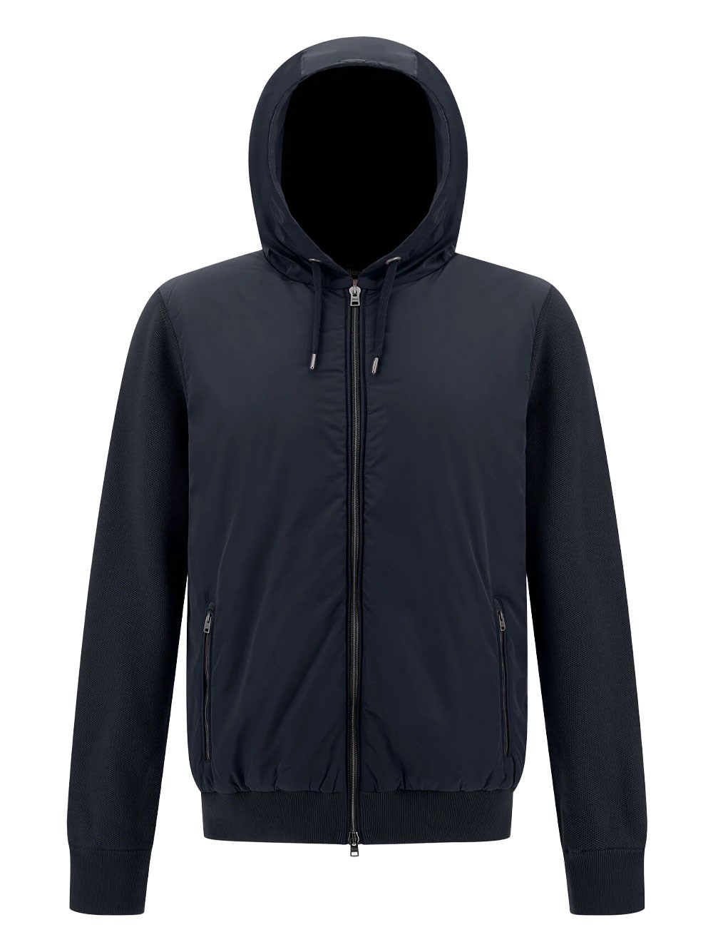 Piqué Knit And Nylon Jacket