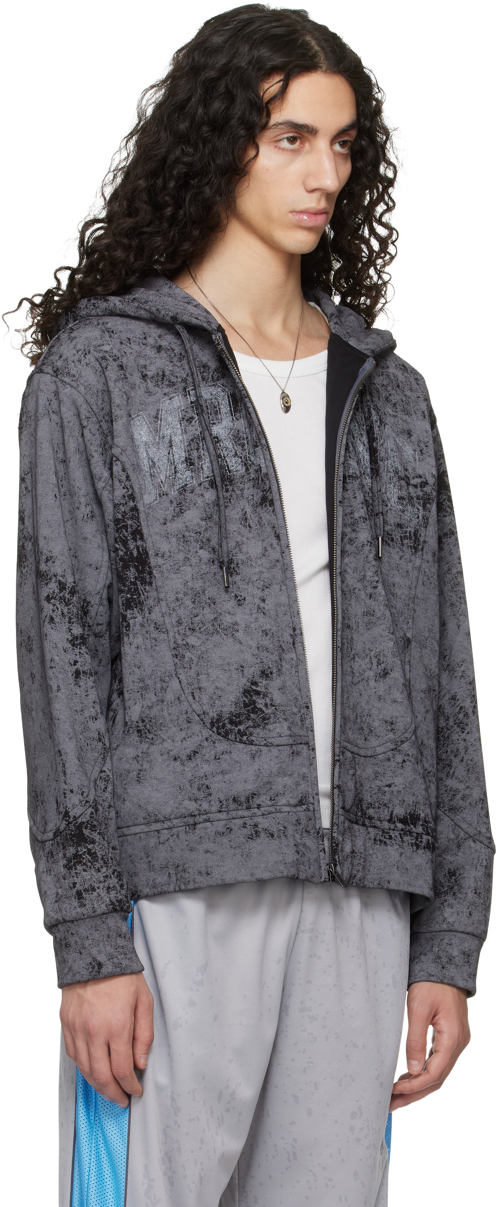 Gray Track Hoodie