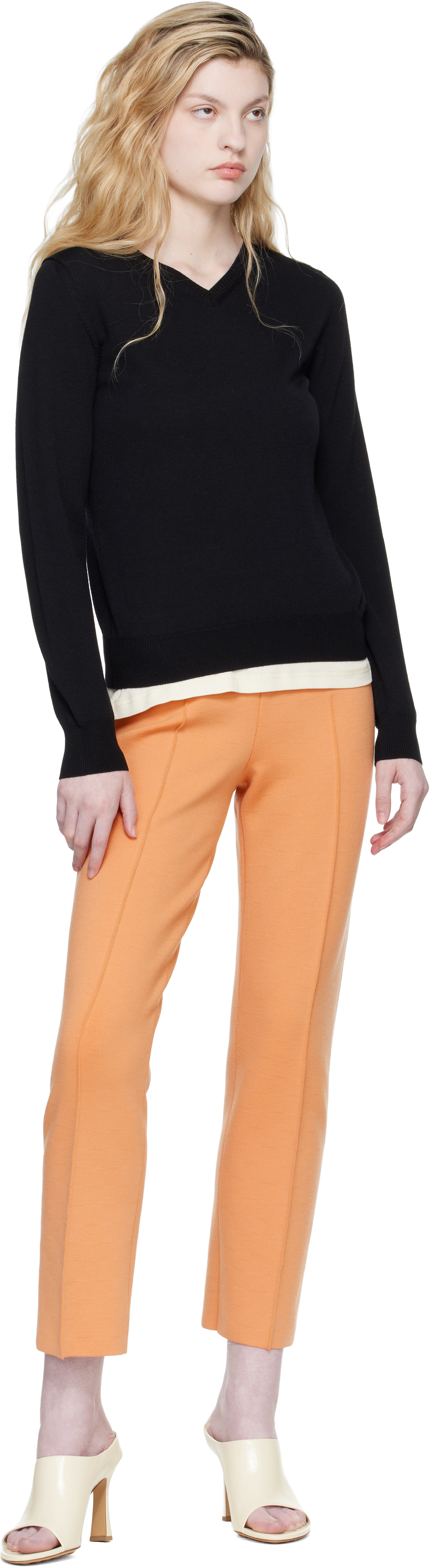Black Billie Vneck Sweater