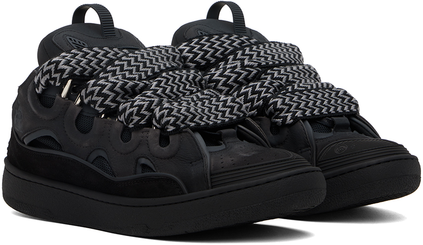 Lanvin SSENSE Exclusive Black Curb Sneakers