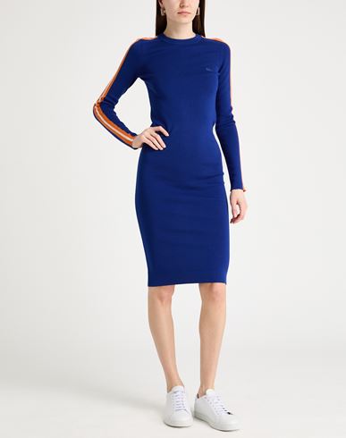 Woman Midi dress Bright blue Size 4 Wool