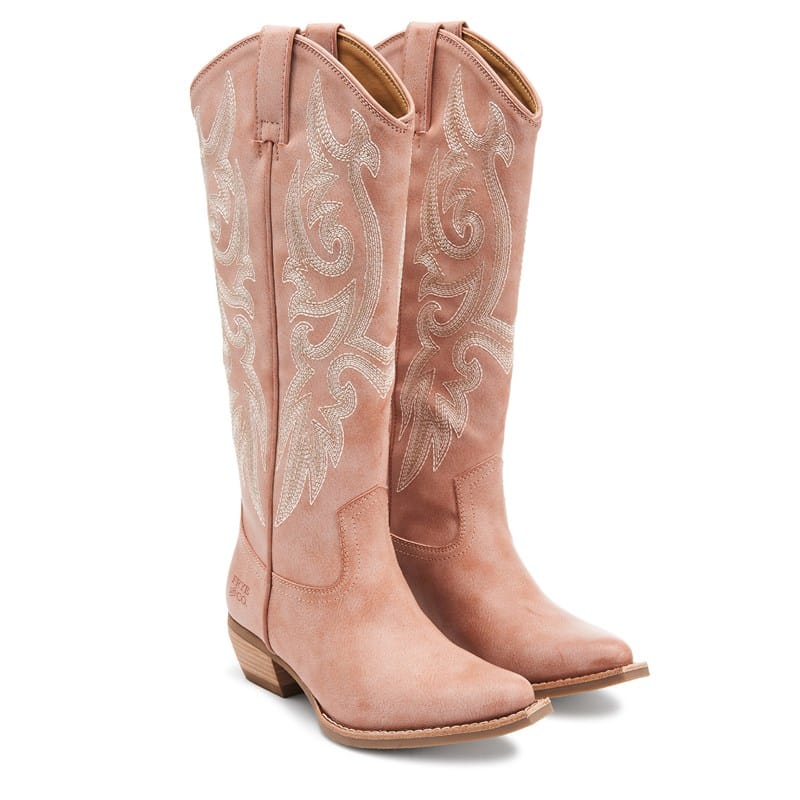 Women's Irlene Tall Cowboy Boots (Dusty Pink)