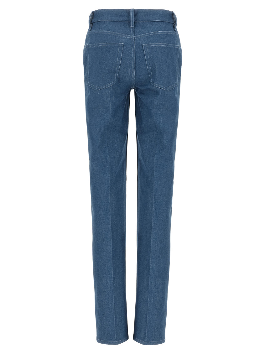 Light Blue Straight Mid Rise Jeans