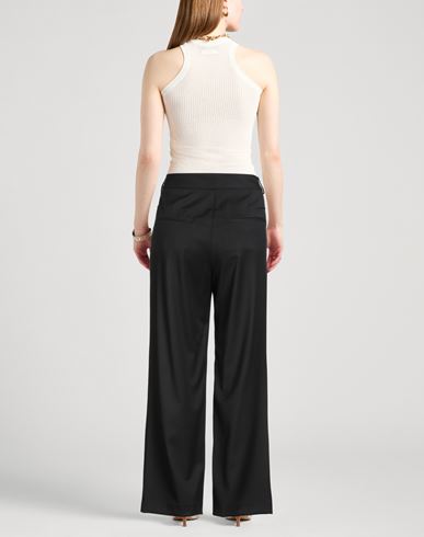 Woman Pants Black Size M Polyester, Viscose, Elastane