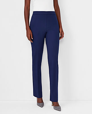 Ann Taylor The Side Zip Straight Pant in Bi-Stretch
