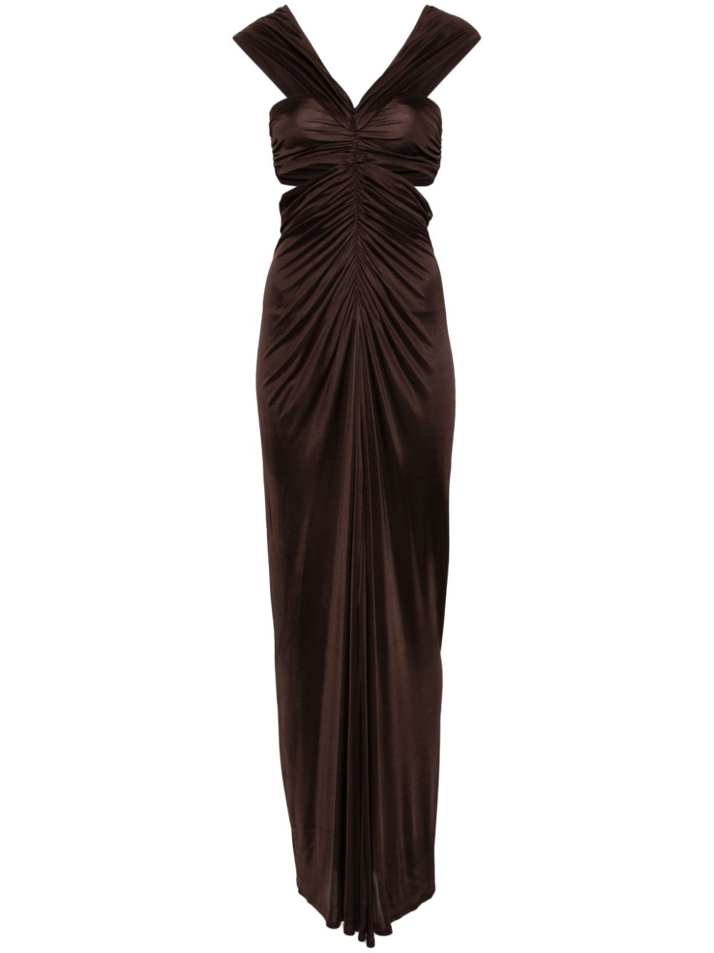 Cut-out maxi dress - Brown