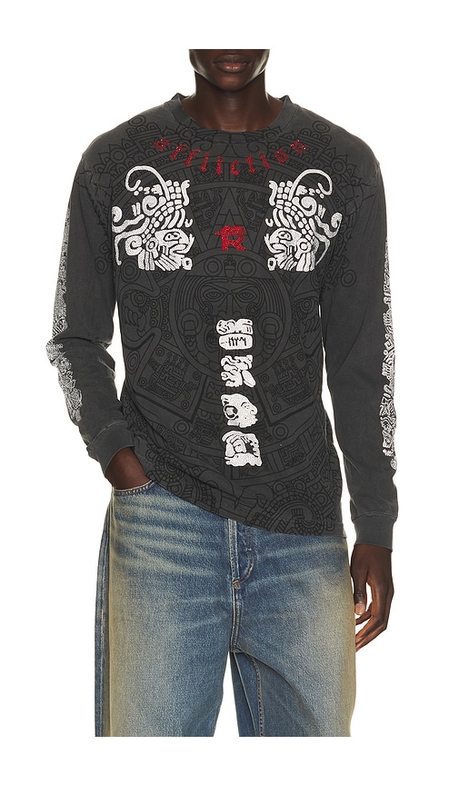 Affliction x Fuerza Regida Historia Long Sleeve Tee in Black. - L also in M, S, XL/1X