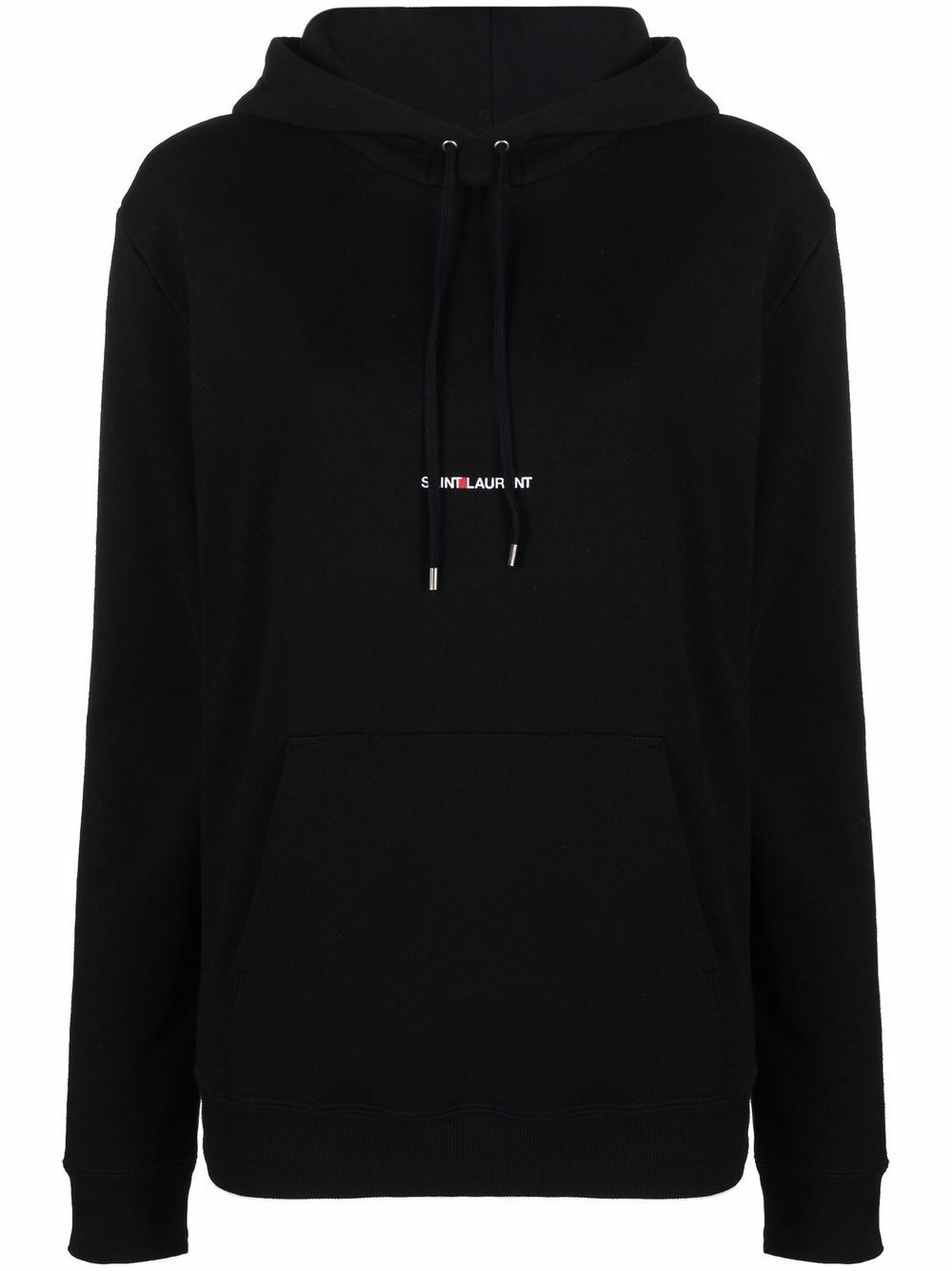 Logo Print Hoodie — Black