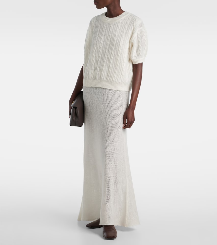 Kenzie cable-knit cashmere and silk sweater