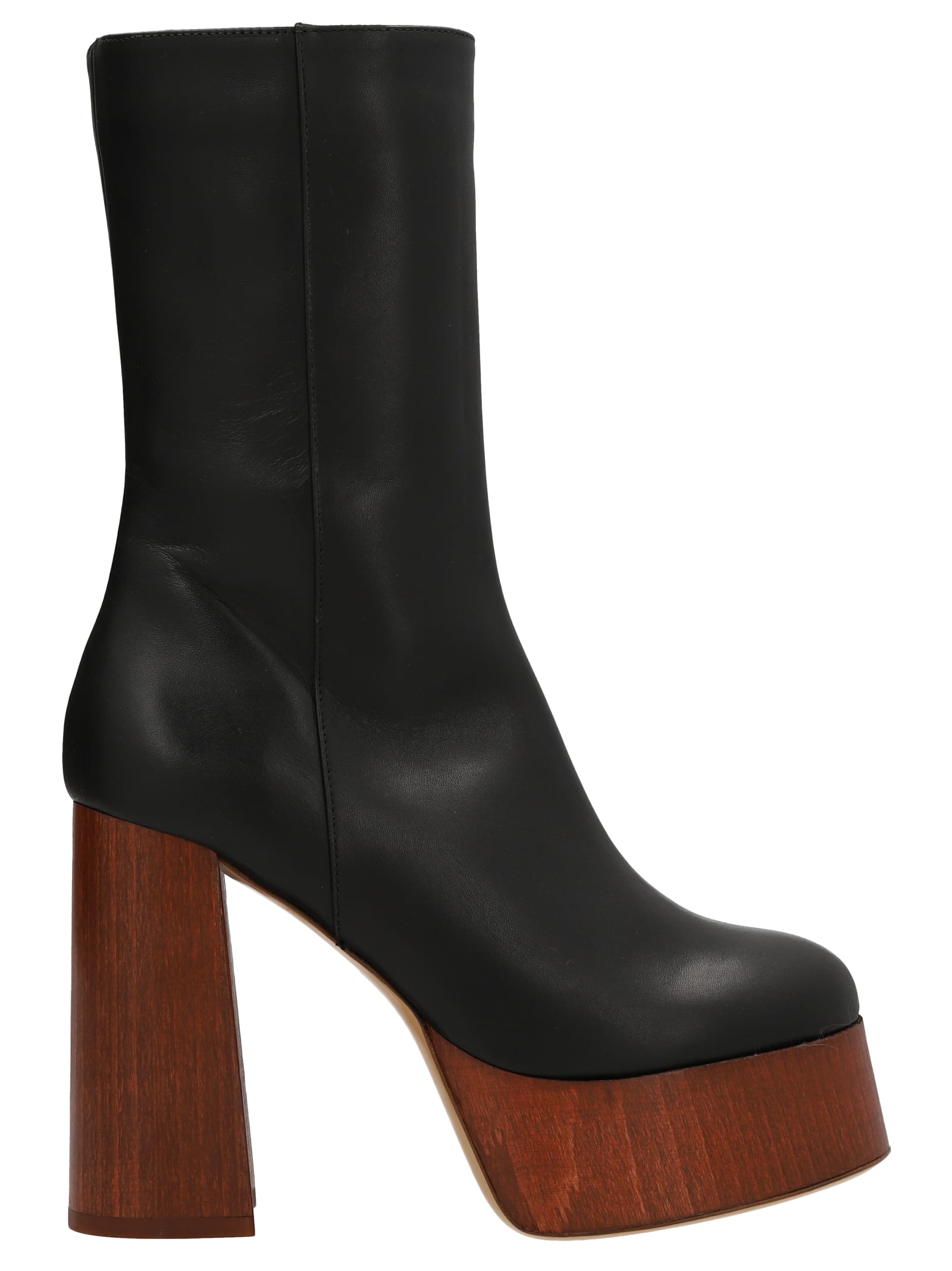 Rosie 120mm platform mid-calf boots - Black