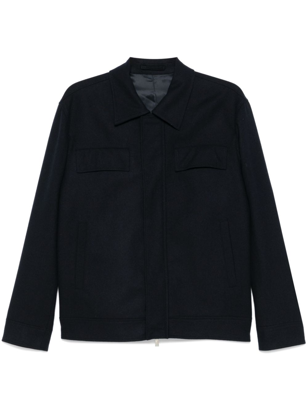 Felted shirt jacket - Blue