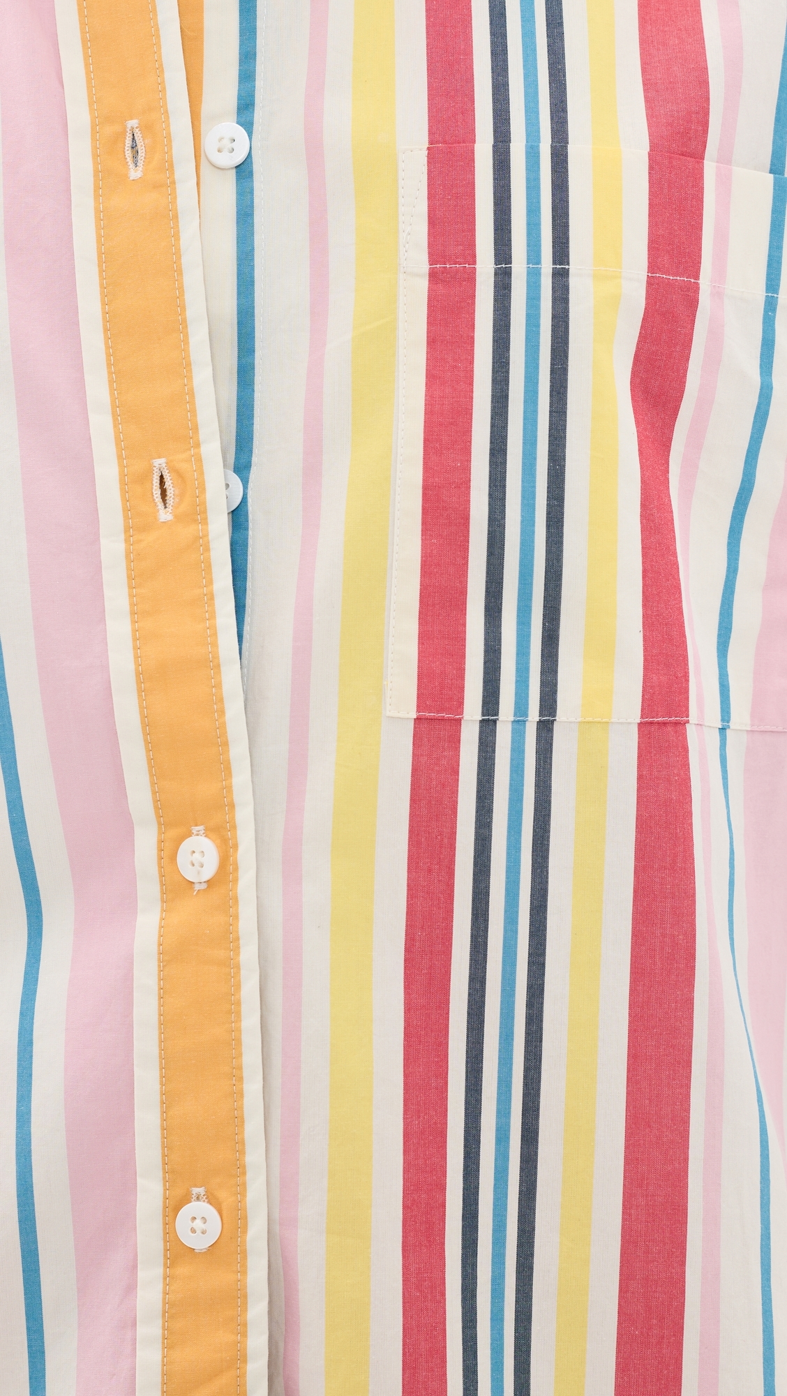 Coastal Poplin Relaxed Button Down Shirt Sunset Parade
