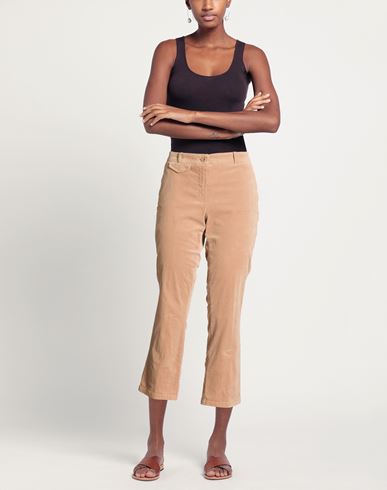 Woman Pants Camel Size 2 Cotton, Elastane