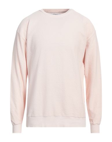 Man Sweatshirt Light pink Size L Cotton