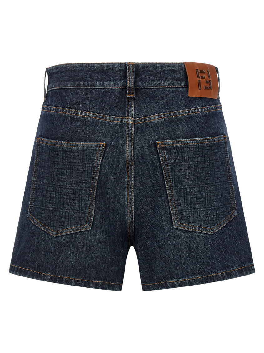 Denim Flared Shorts