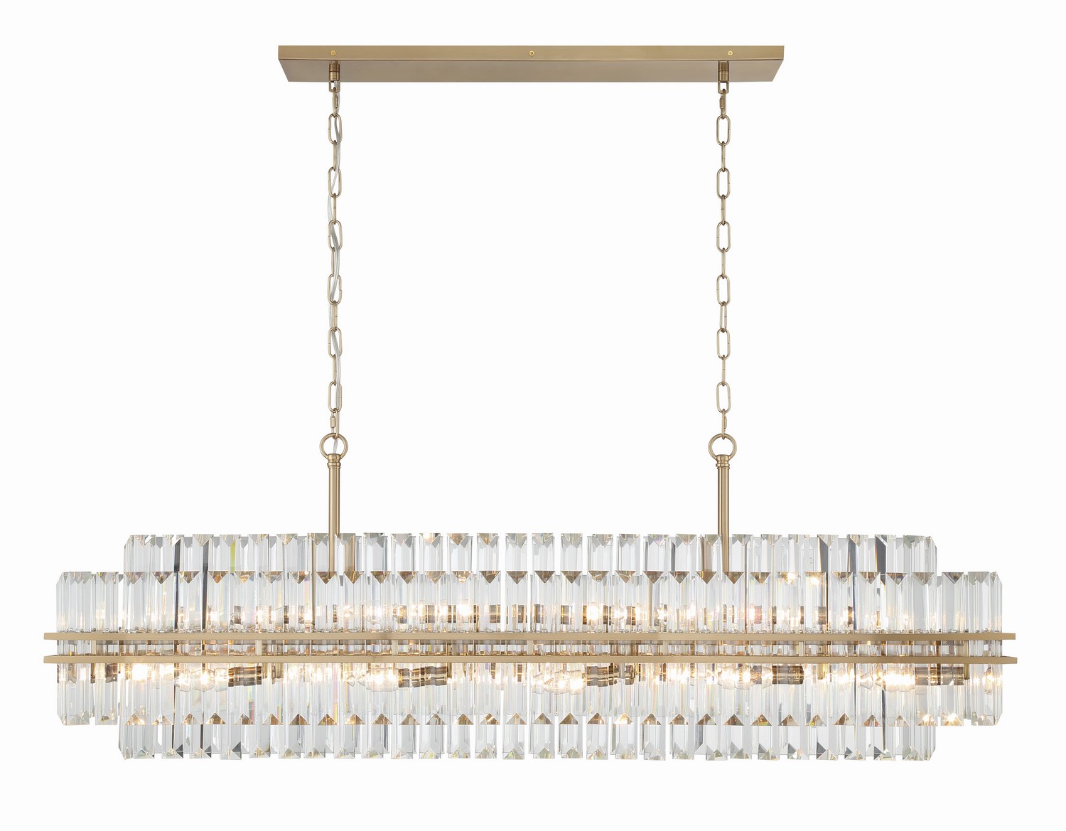 Hayes 16-Light Chandelier in Aged Bra