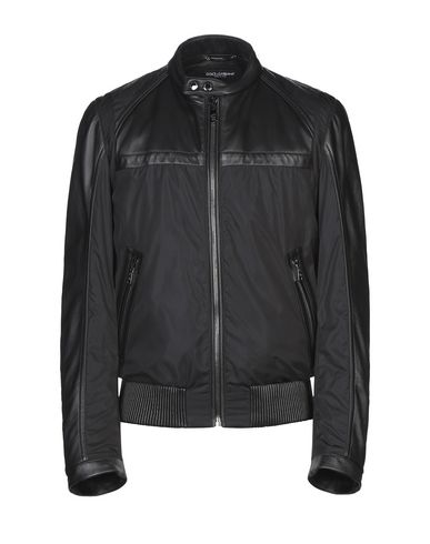 Man Jacket Black Size 38 Nylon, Lambskin