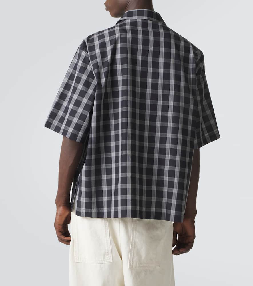 Kline checked cotton bowling shirt