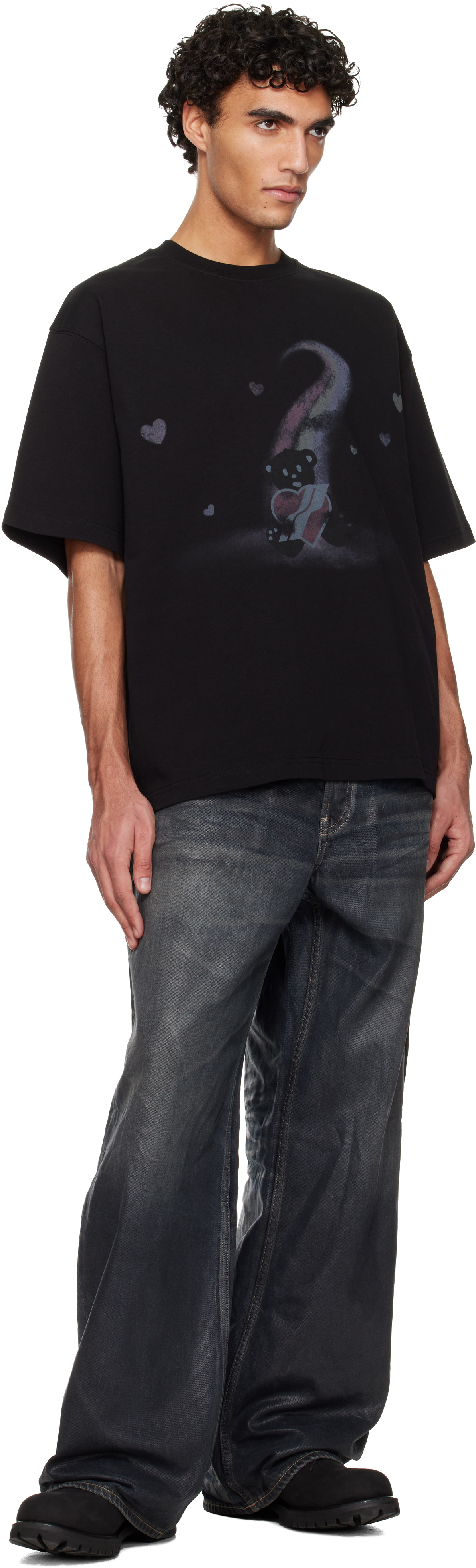 Black Teddy Hearts T-shirt