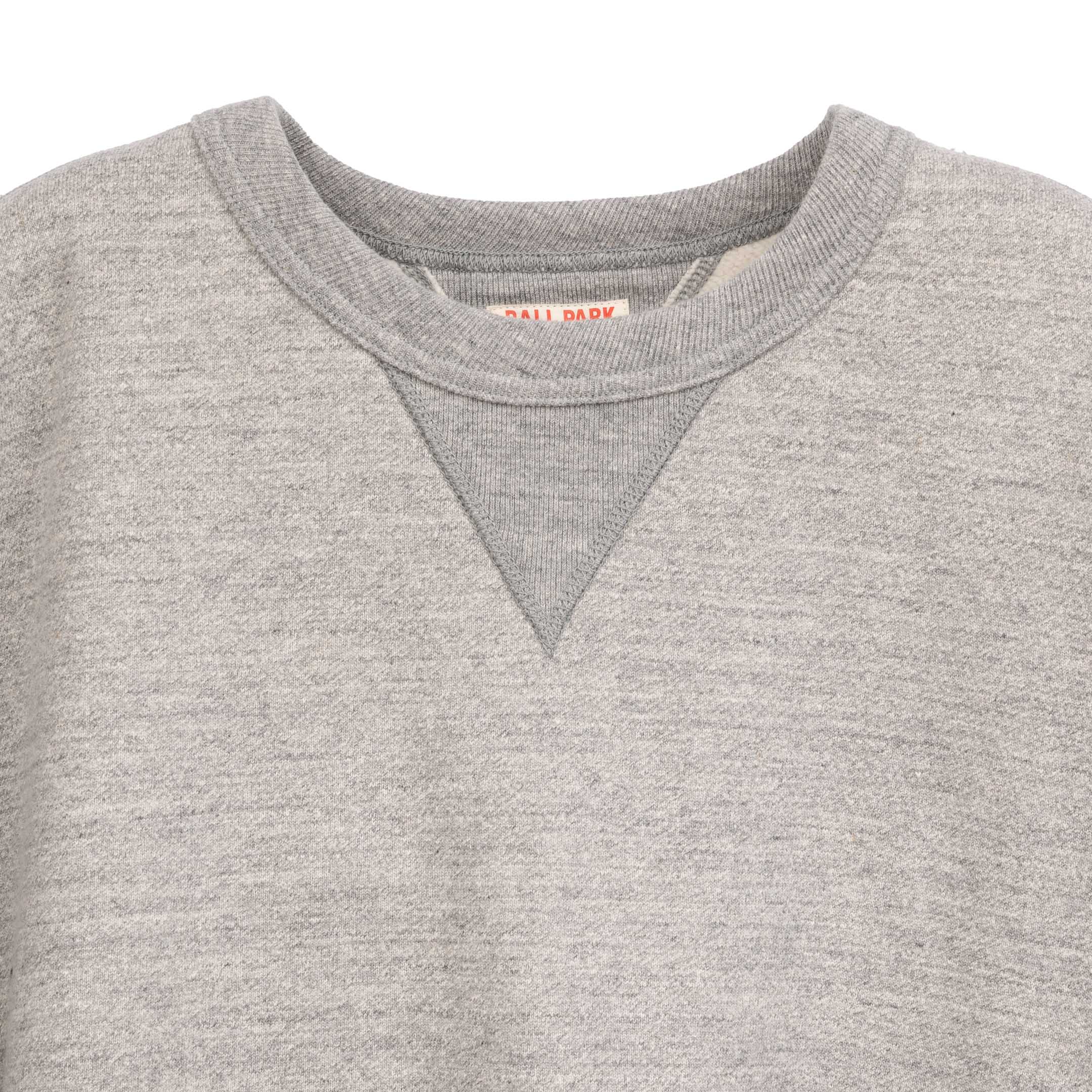 12 oz. Ball Park Crew Neck Sweatshirt Grey