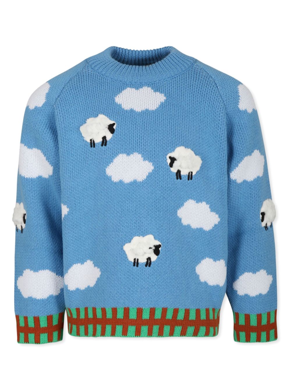 Organic cotton-wool blend jumper - Blue