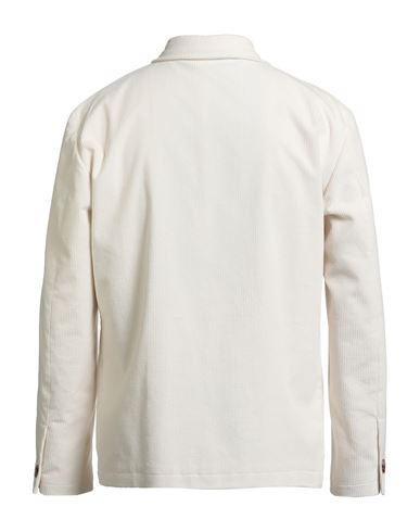 Man Jacket Ivory Size L Cotton, Elastane