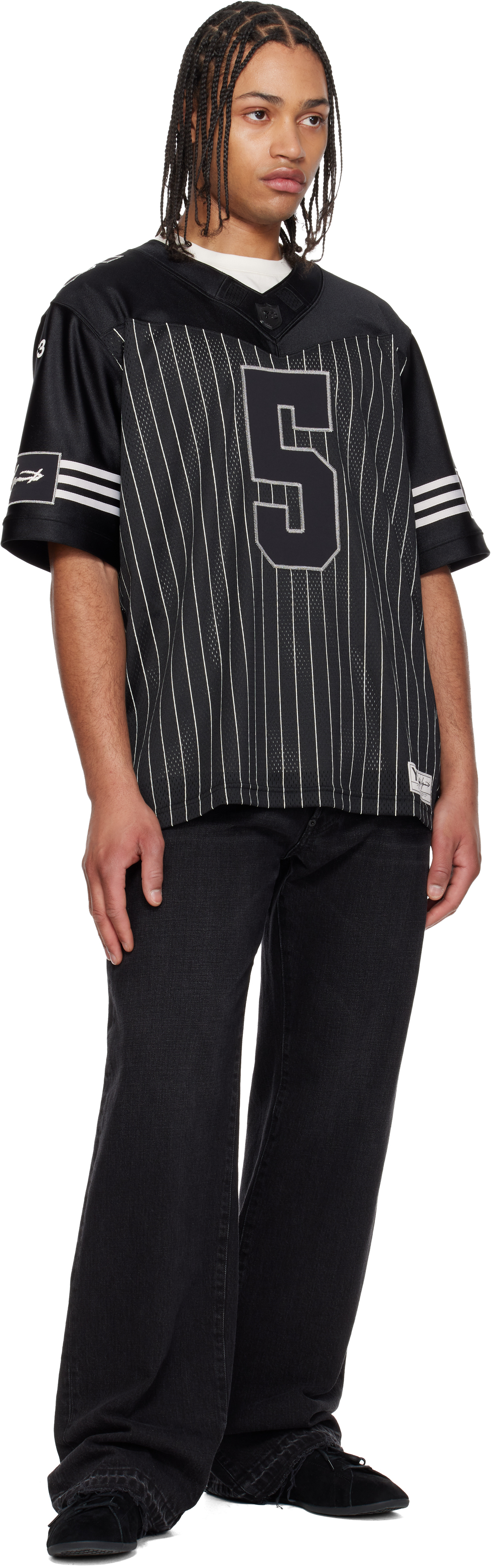 Black Garret Wilson Football Short Sleeve Jersey