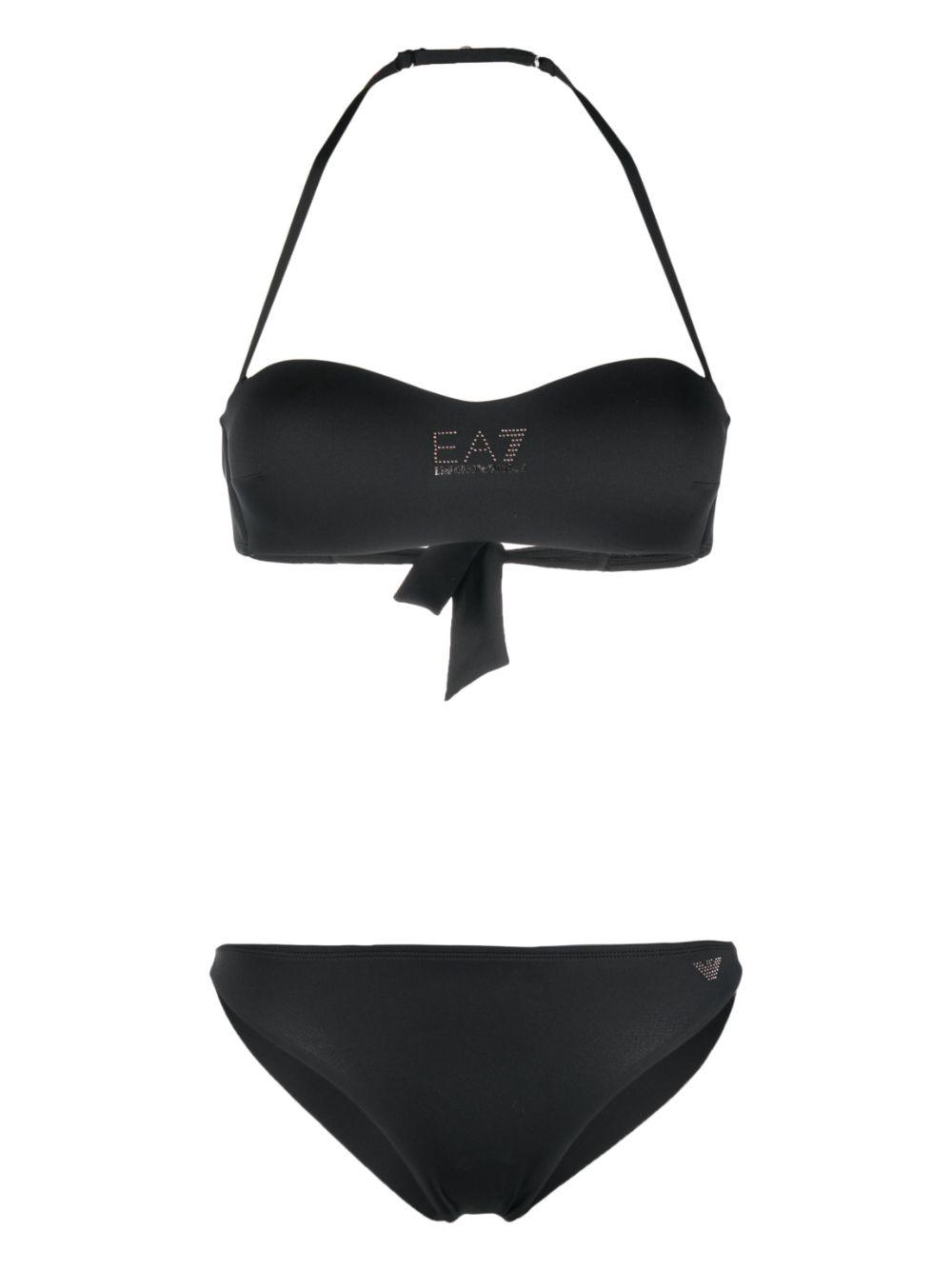 Logo-embellished bikini set - Black