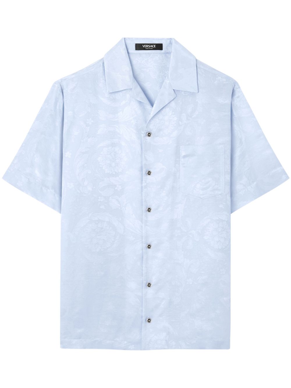 Barocco-jacquard shirt - Blue