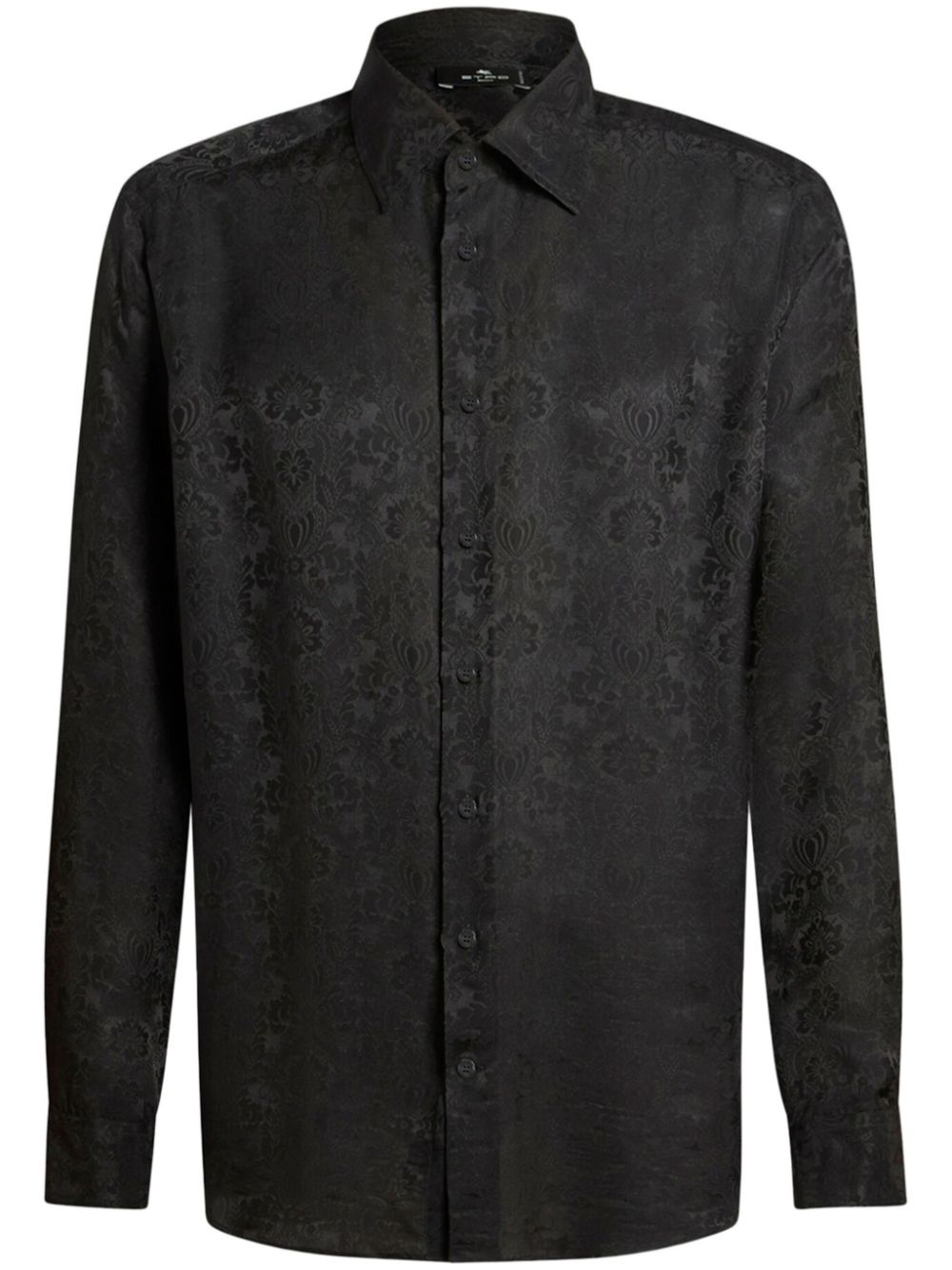 Jacquard silk shirt - Black