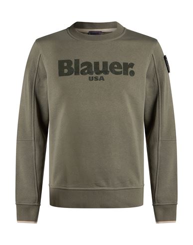 Man Sweatshirt Military green Size XXL Cotton, Polyester