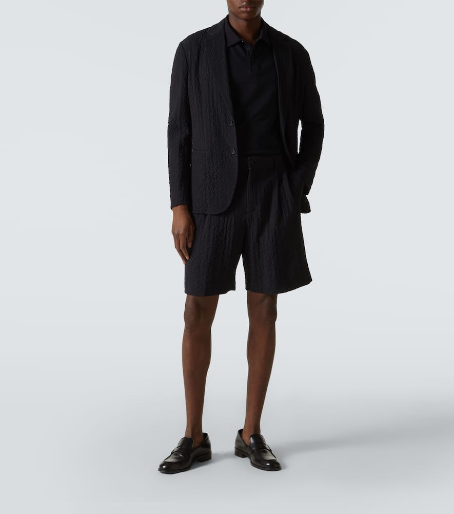Wool seersucker blazer