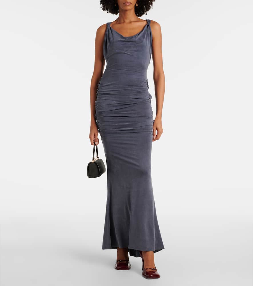 Liz draped jersey maxi dress