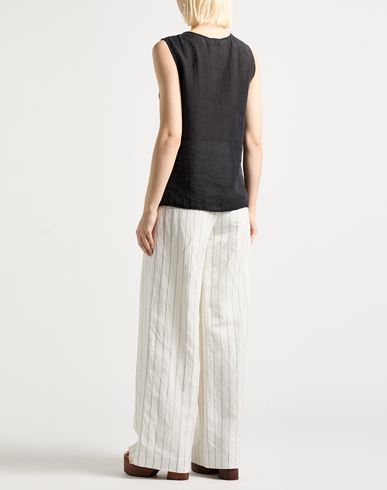Woman Top Black Size L Lyocell, Polyester