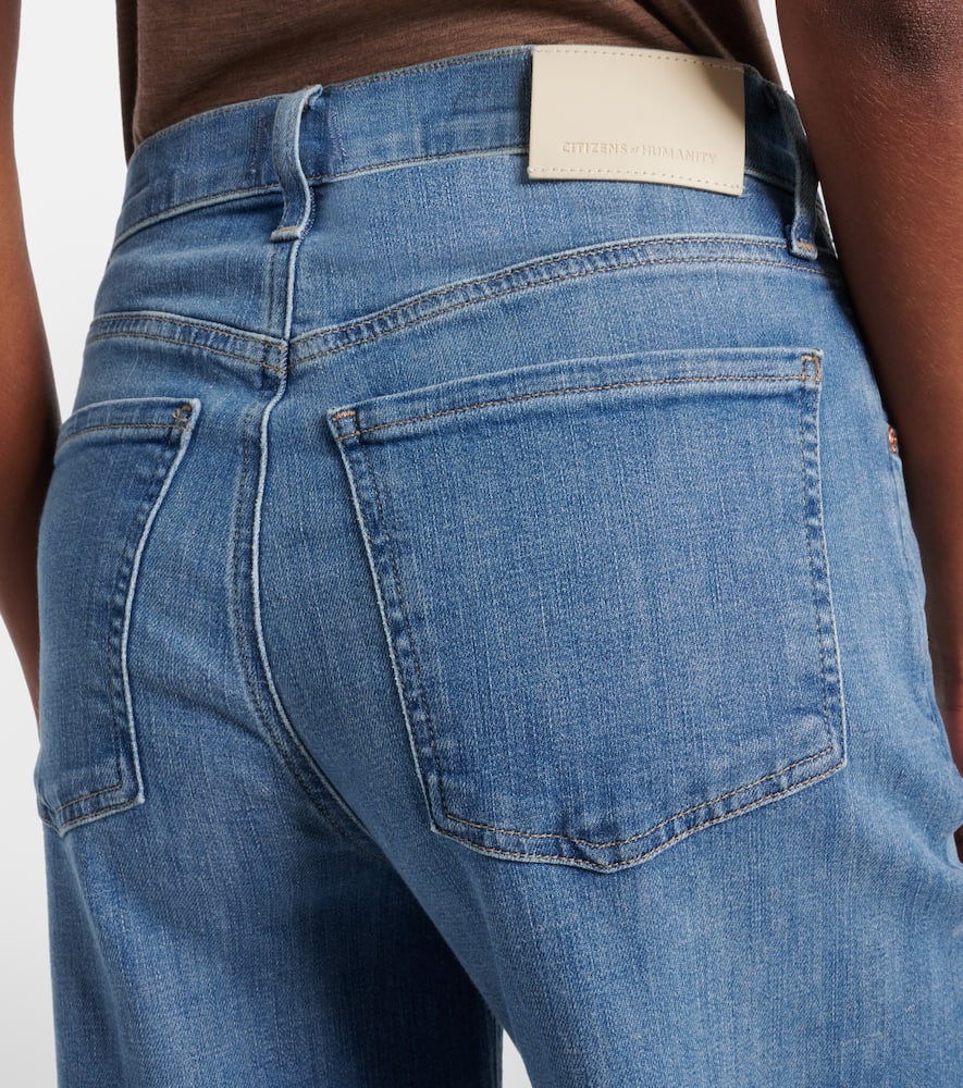Lyra Long high-rise wide-leg jeans