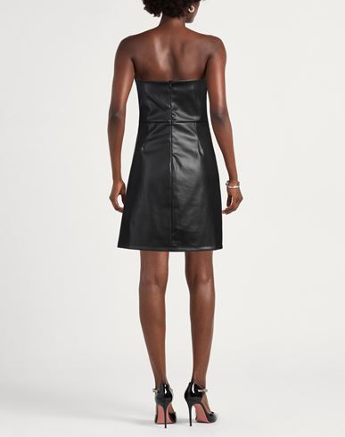 Woman Mini dress Black Size 4 Polyurethane, Polyester