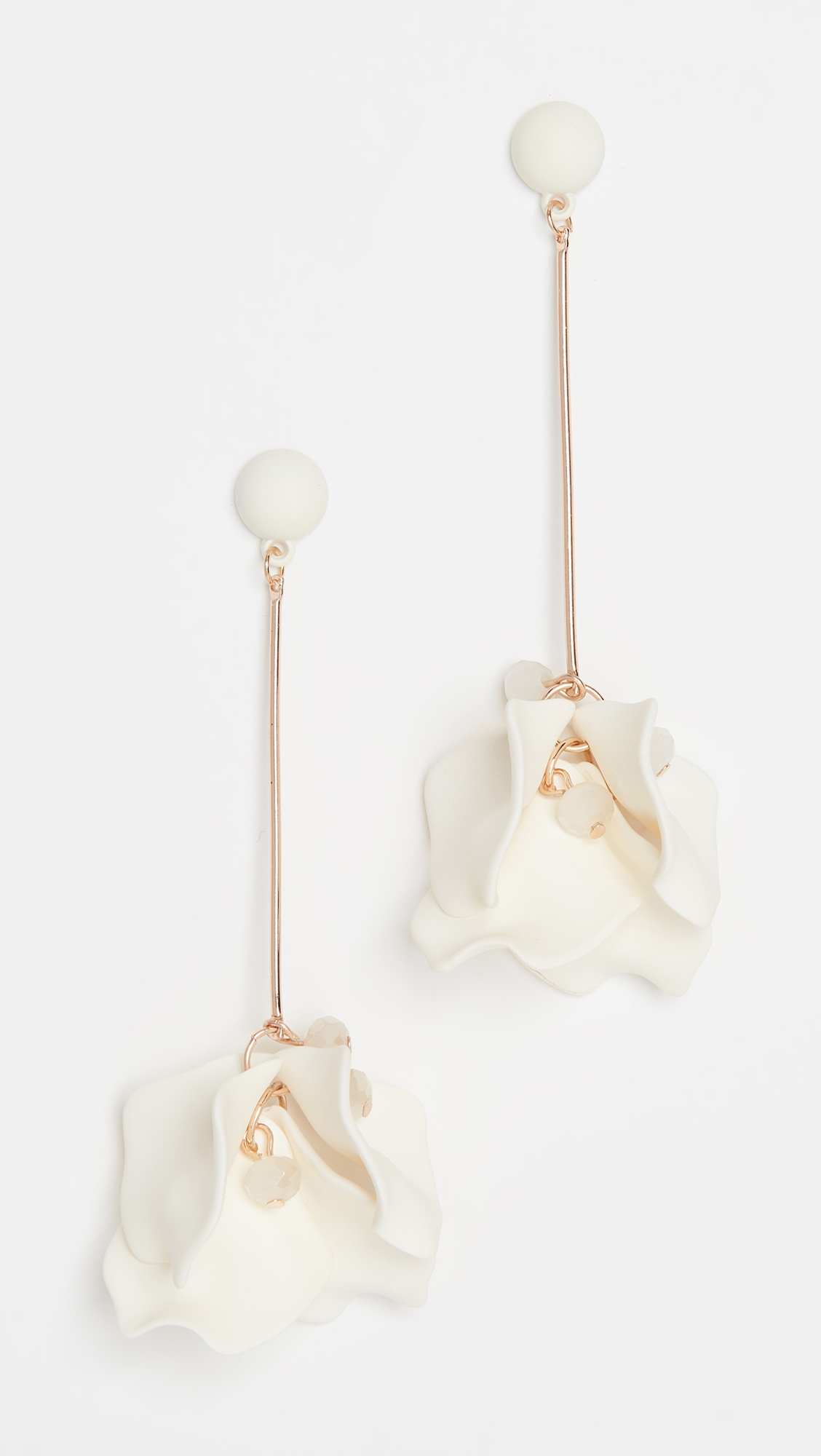Petunia Earrings White One Size