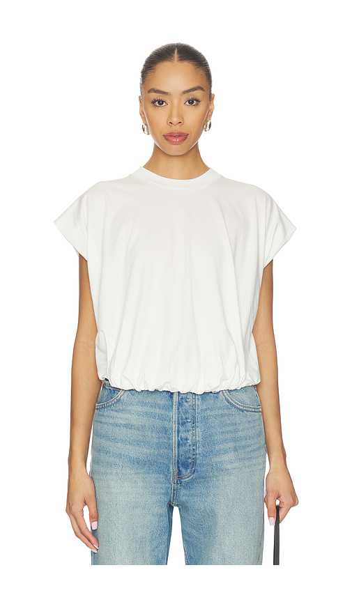 PISTOLA Millie Bubble Tee in White. L. Also in