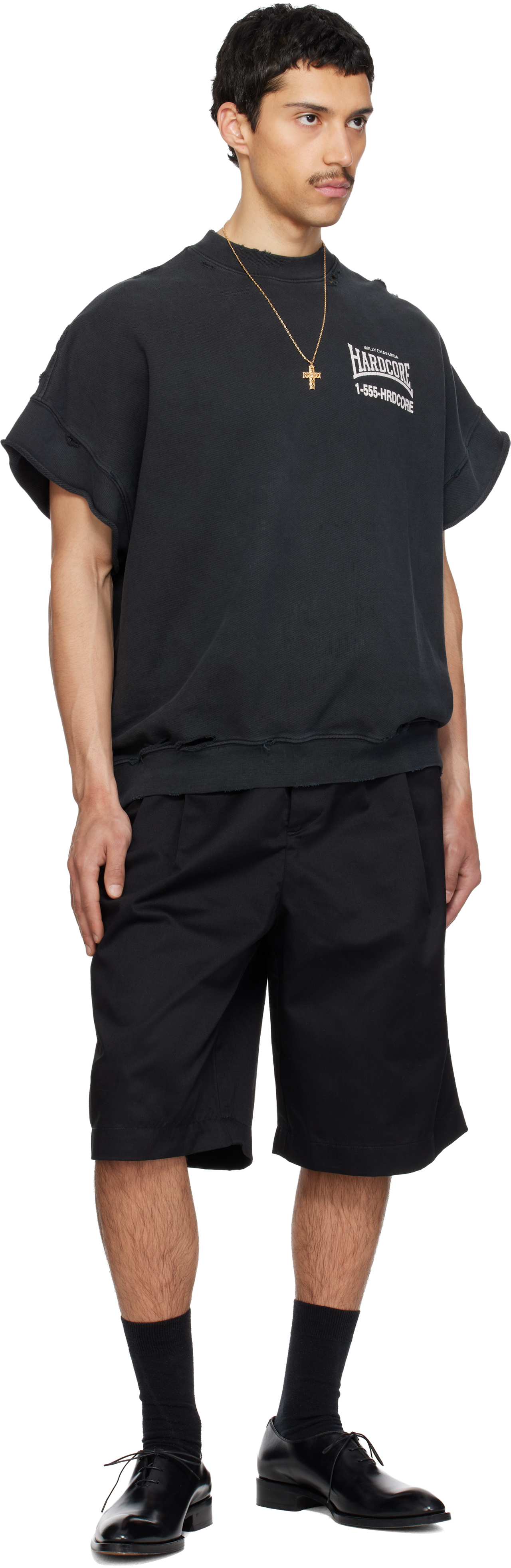 Black 'Hardcore' Muscle T-shirt