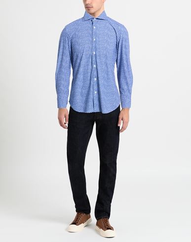 Man Shirt Blue Size 15 Nylon, Polyamide