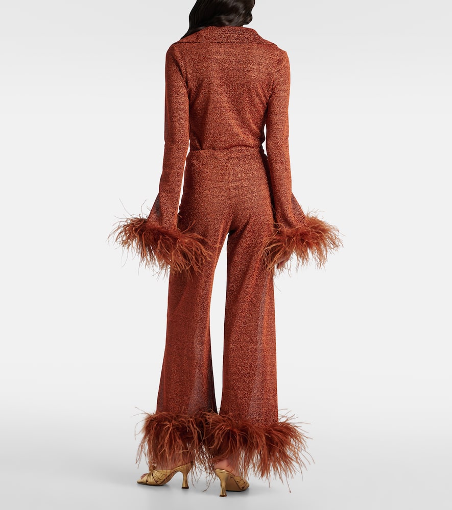 Oséree Lumière Plumage straight pants