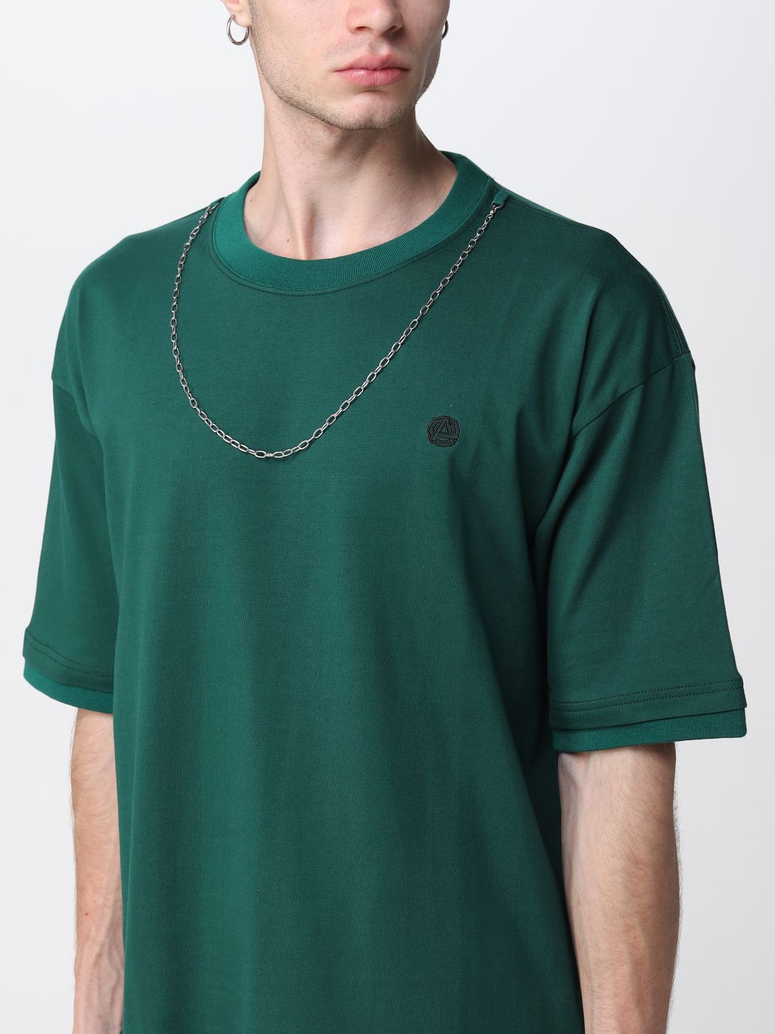 Cotton T-shirt with necklace