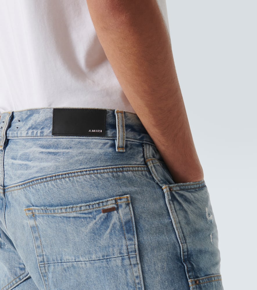 Mid-rise straight jeans