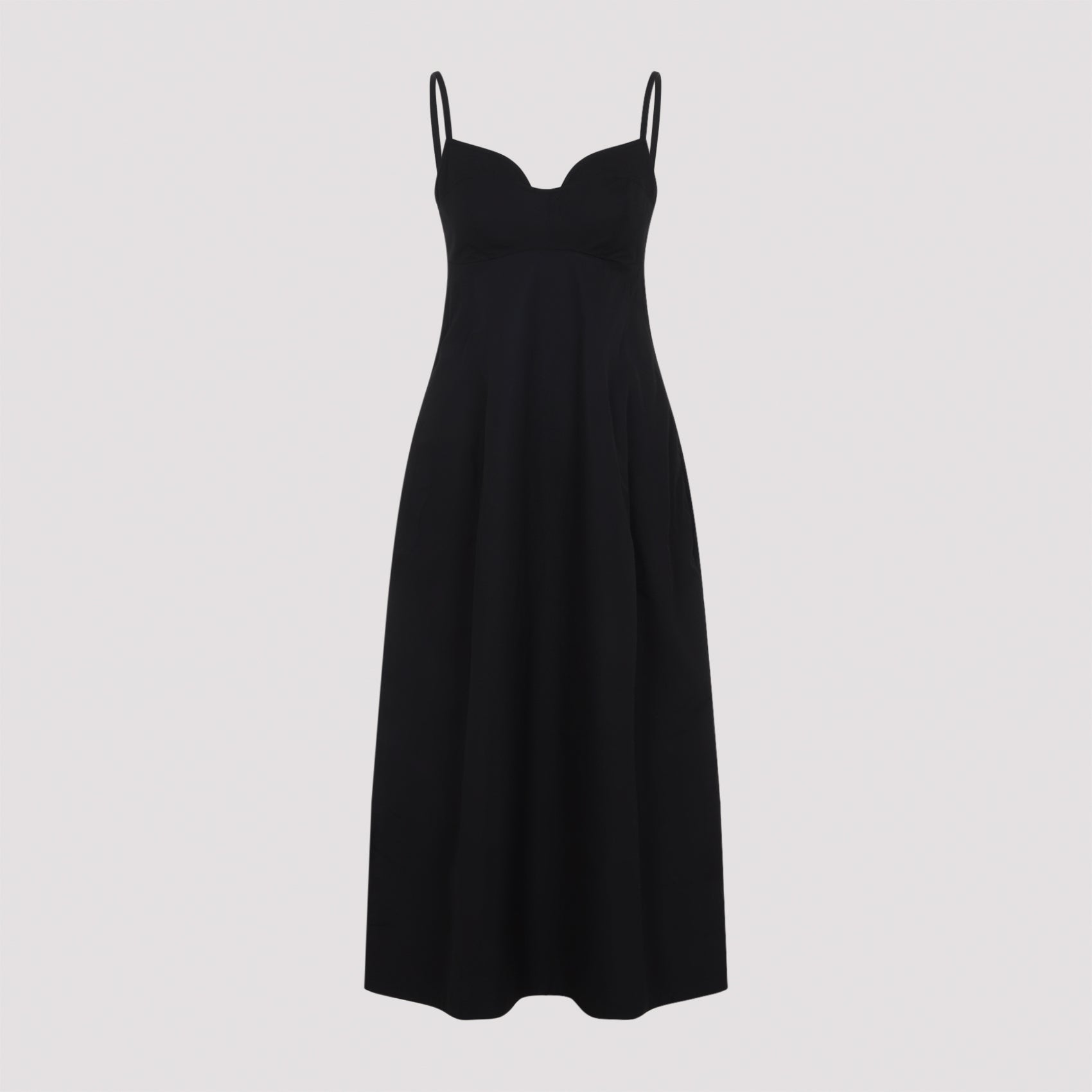 Bustier Midi Dress in tton Sateen