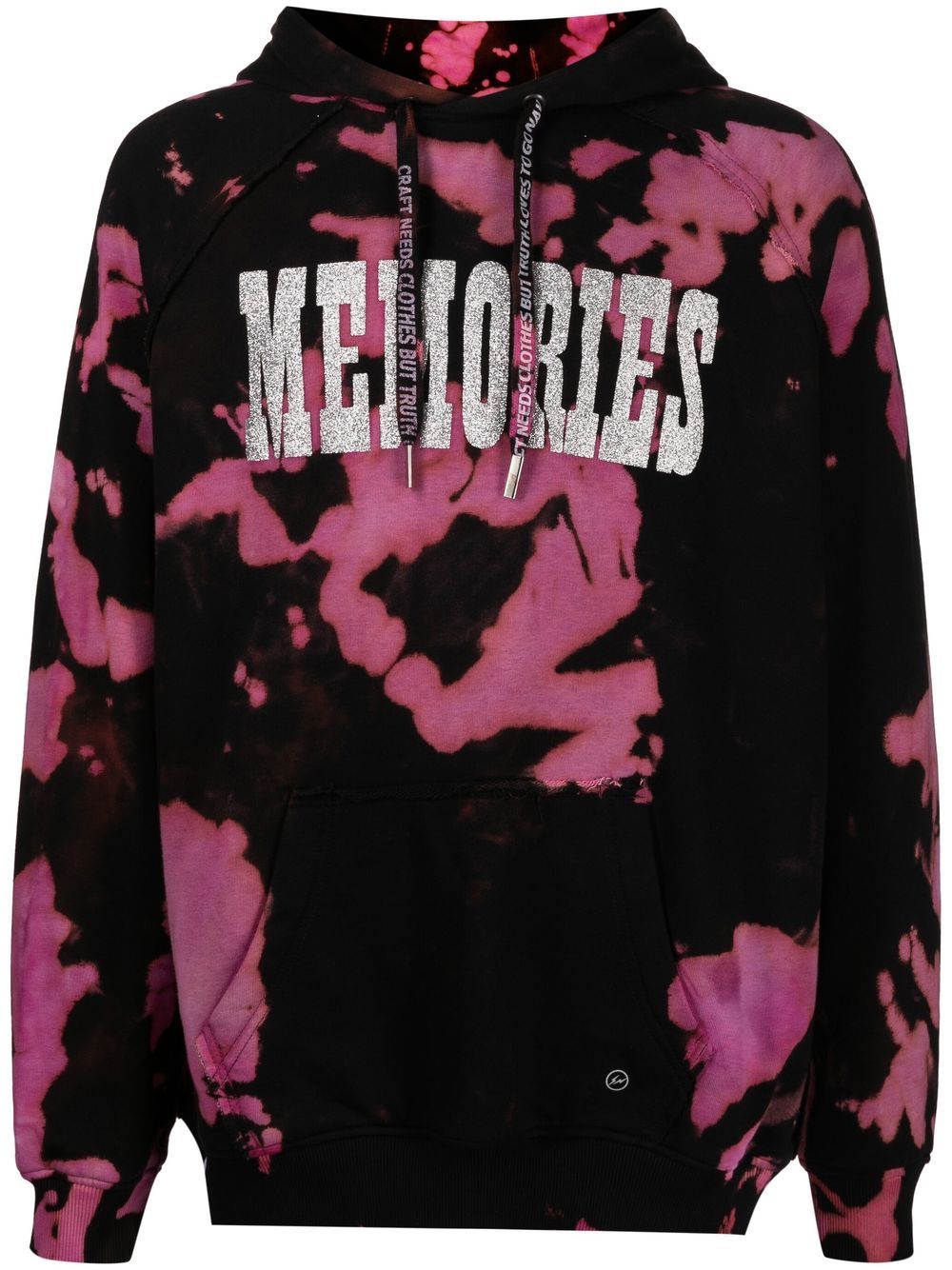 X Hiroshi Fujiwara tie-dye print hoodie - Black